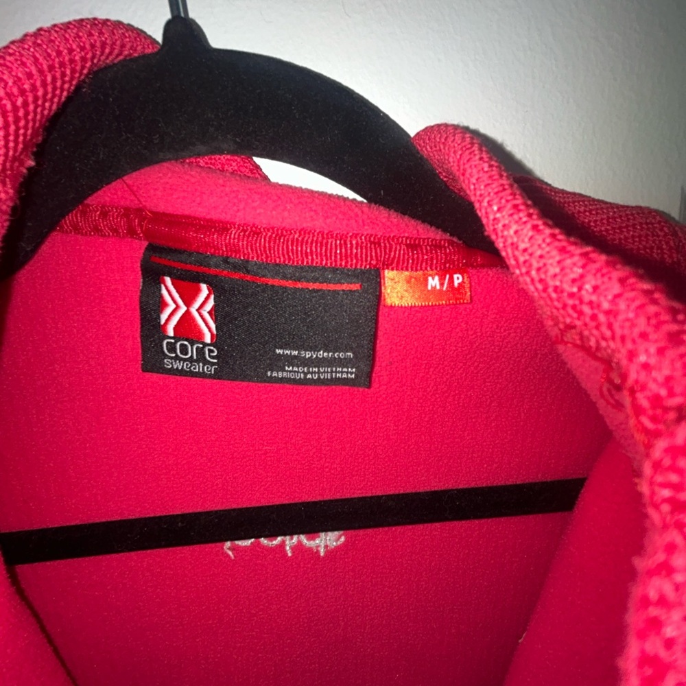 Spyder Pink Ribbed Ski Shell/Jacket Full Zip - Picture 5 of 5